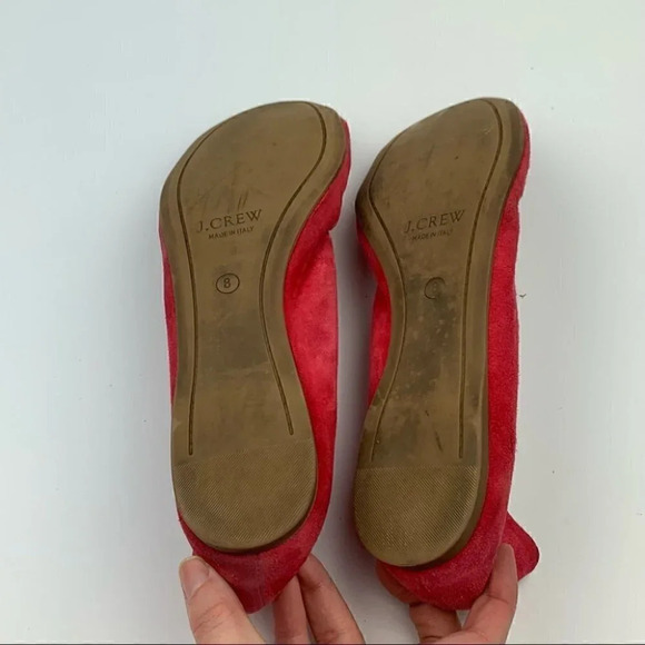 J Crew flats size 8 pink Italian suede ballet - Picture 6 of 13